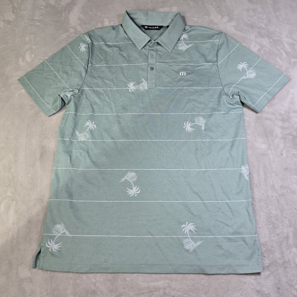 Lot Of 2 Travis Mathew Camo Palm Tree Black Green Sz Lg